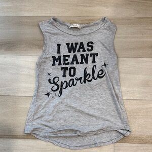Gray Sleeveless Graphic Muscle Tee
